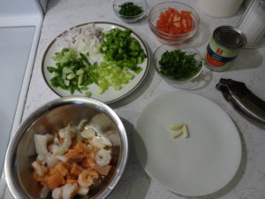 Seafood Pasta Ingredients